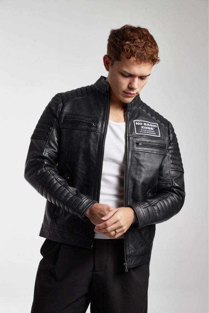 NBZ RIDER BLACK ARMOR // LEATHER JACKET
