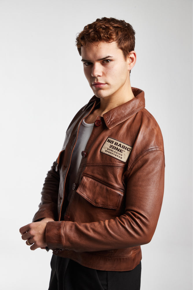 NBZ VINTAGE BROWN // LEATHER JACKET