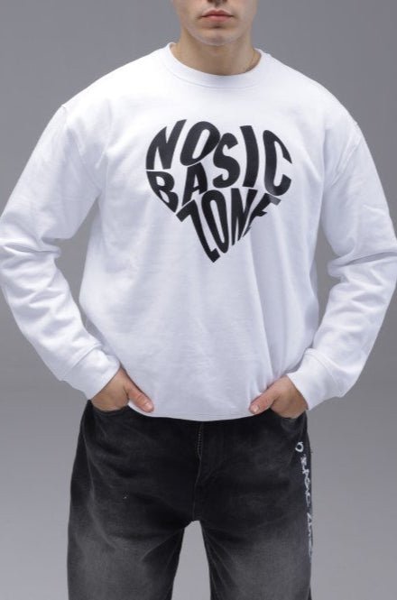 HEARTPRINT // BLACK SWEATSHIRT - No Basic Zone