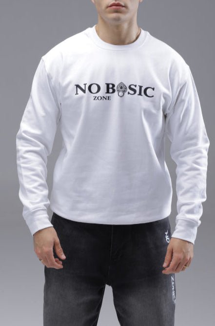 NBZ // WHITE SWEATSHIRT - No Basic Zone