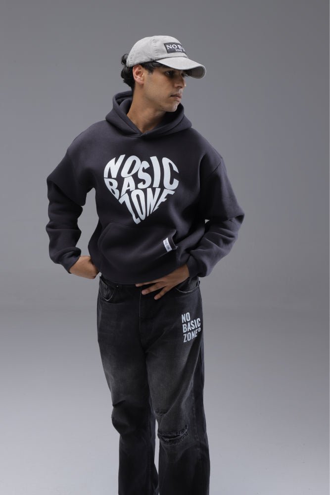 HEARTPRINT // ASPHALT HOODIE - No Basic Zone