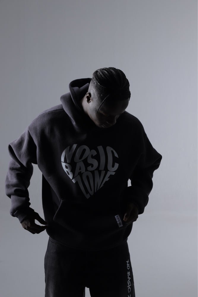 HEARTPRINT // ASPHALT HOODIE - No Basic Zone