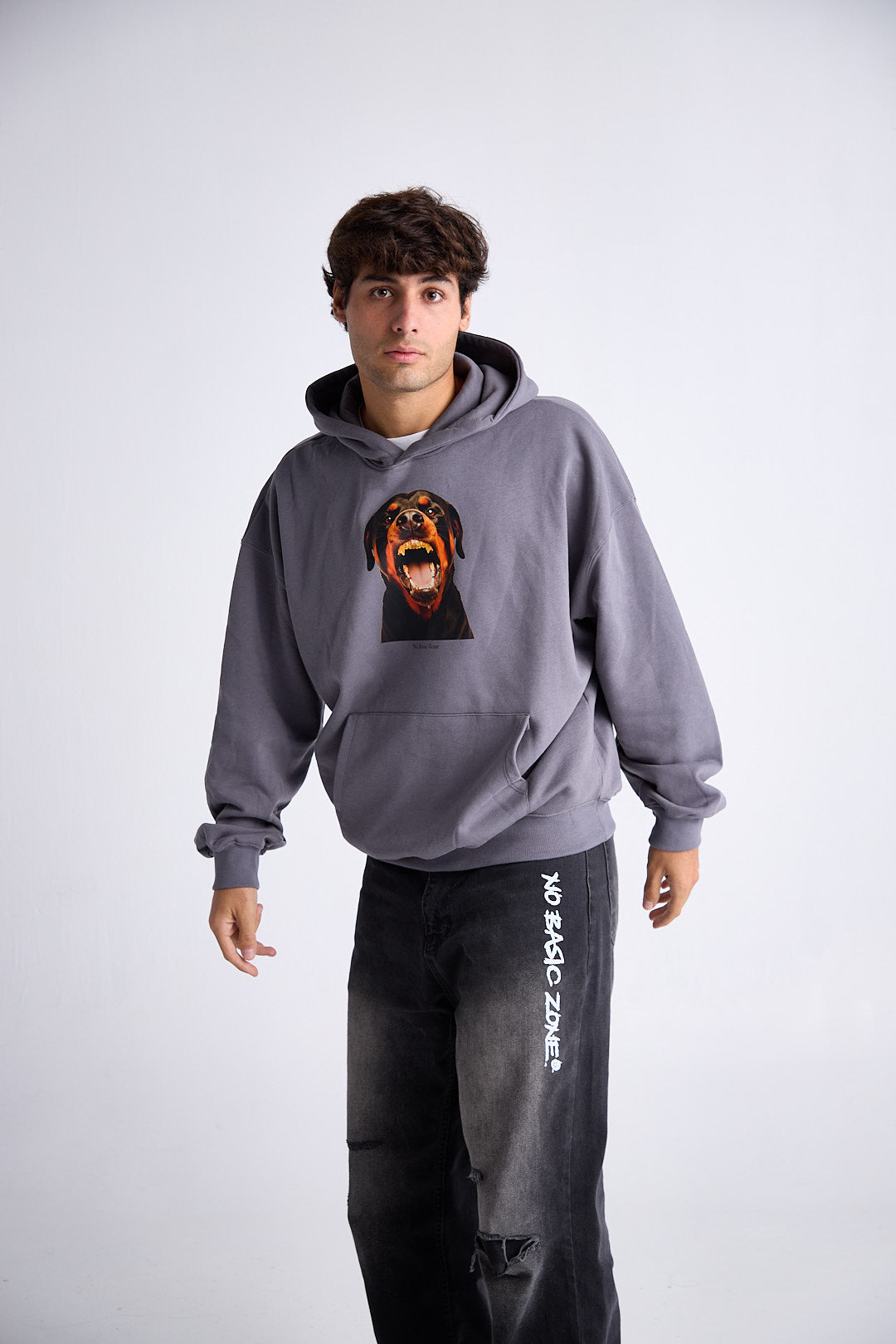 ROW DOG // GREY HOODIE