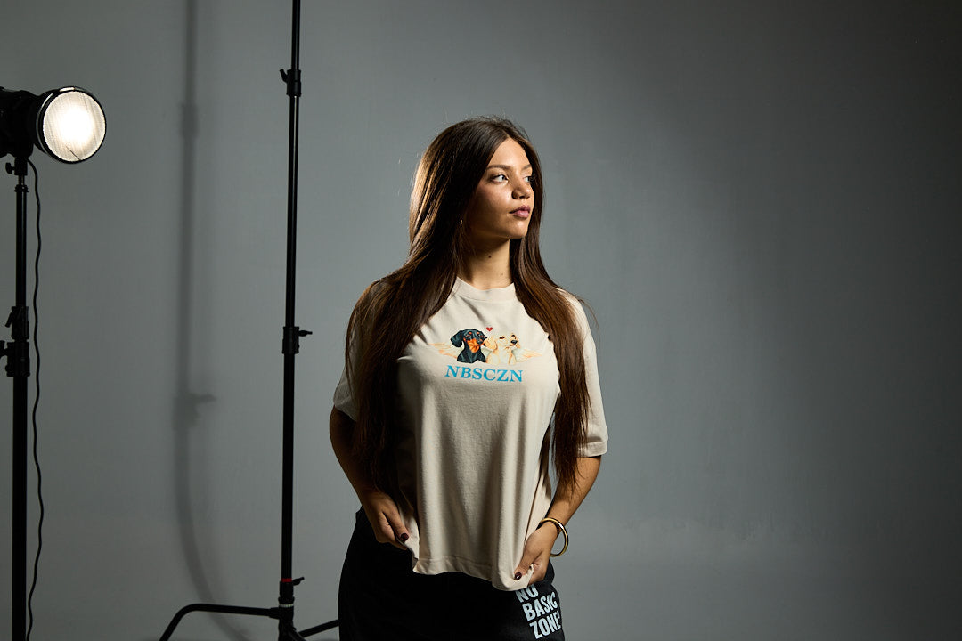 CHERUB DOGS // BEIGE T-SHIRT