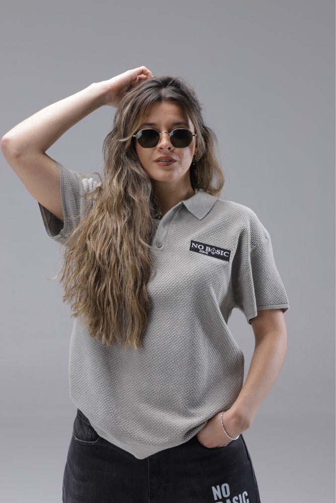 TIMELESS // GREY POLO SHIRT - No Basic Zone