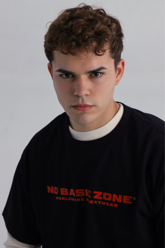 WORLDWIDE // BLACK-RED T-SHIRT - No Basic Zone
