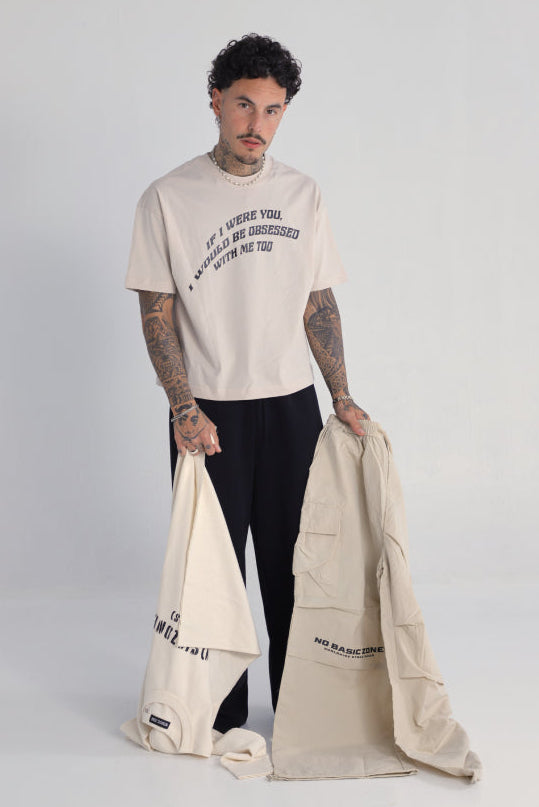 EGO TRIP // BEIGE T-SHIRT - No Basic Zone