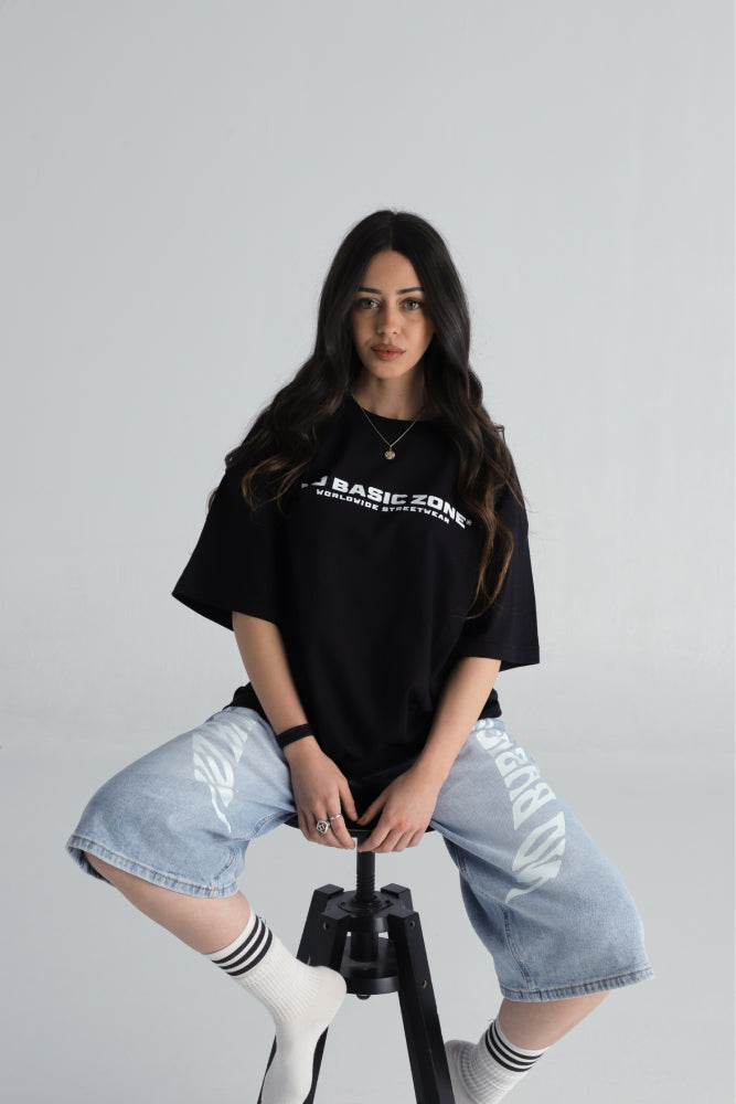 WORLDWIDE // BLACK-WHITE T-SHIRT - No Basic Zone