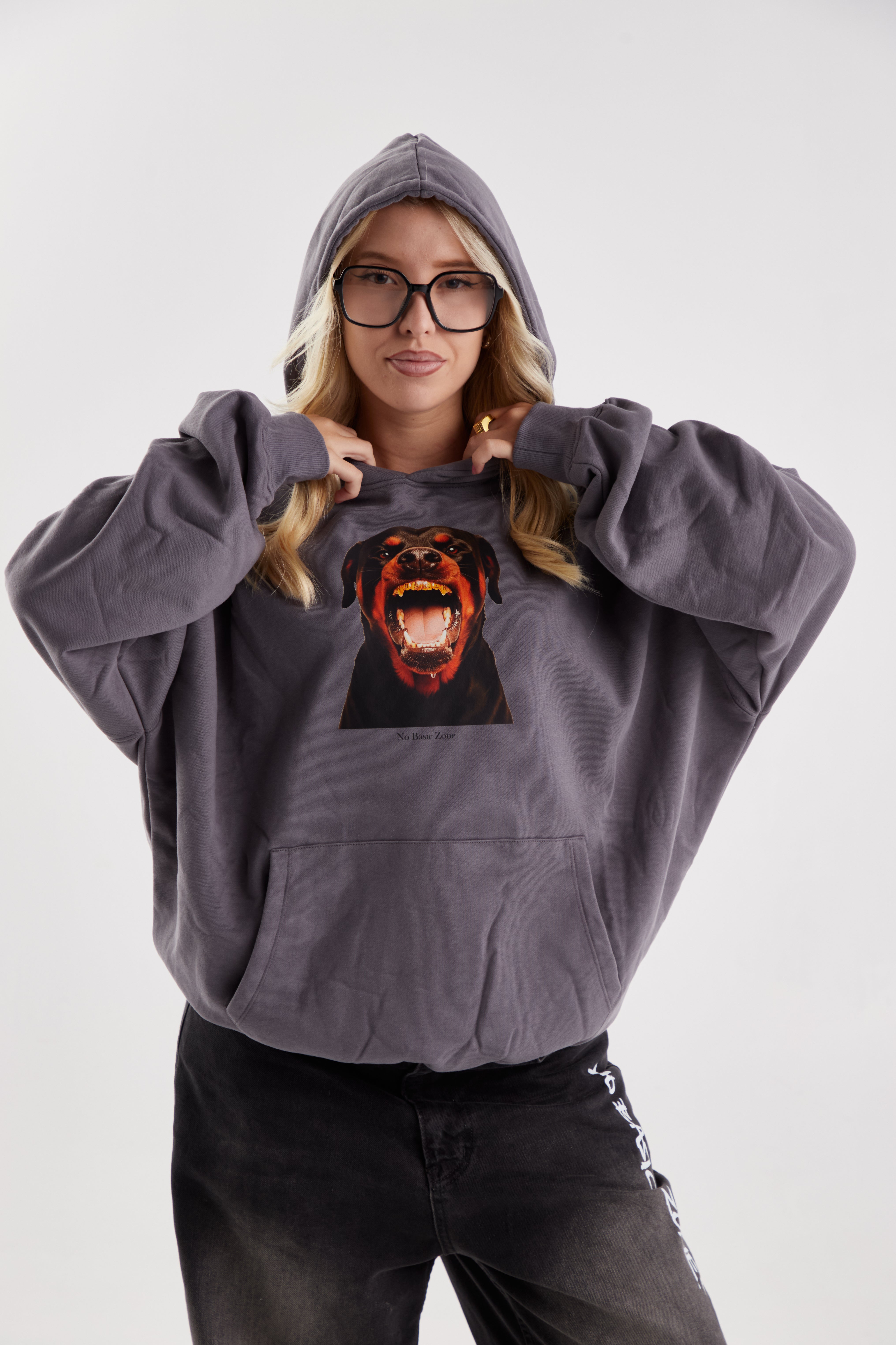 ROW DOG // GREY HOODIE