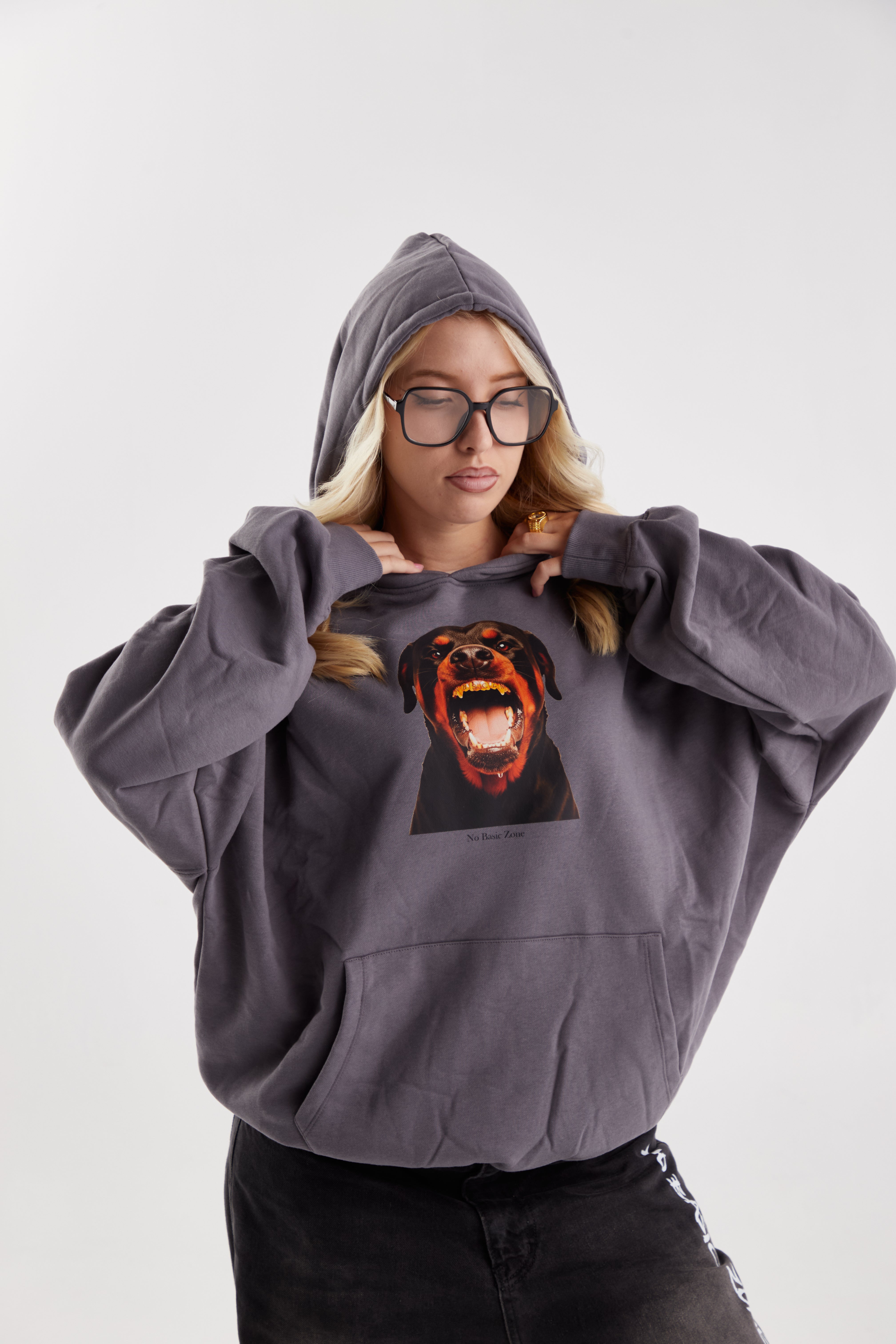 ROW DOG // GREY HOODIE