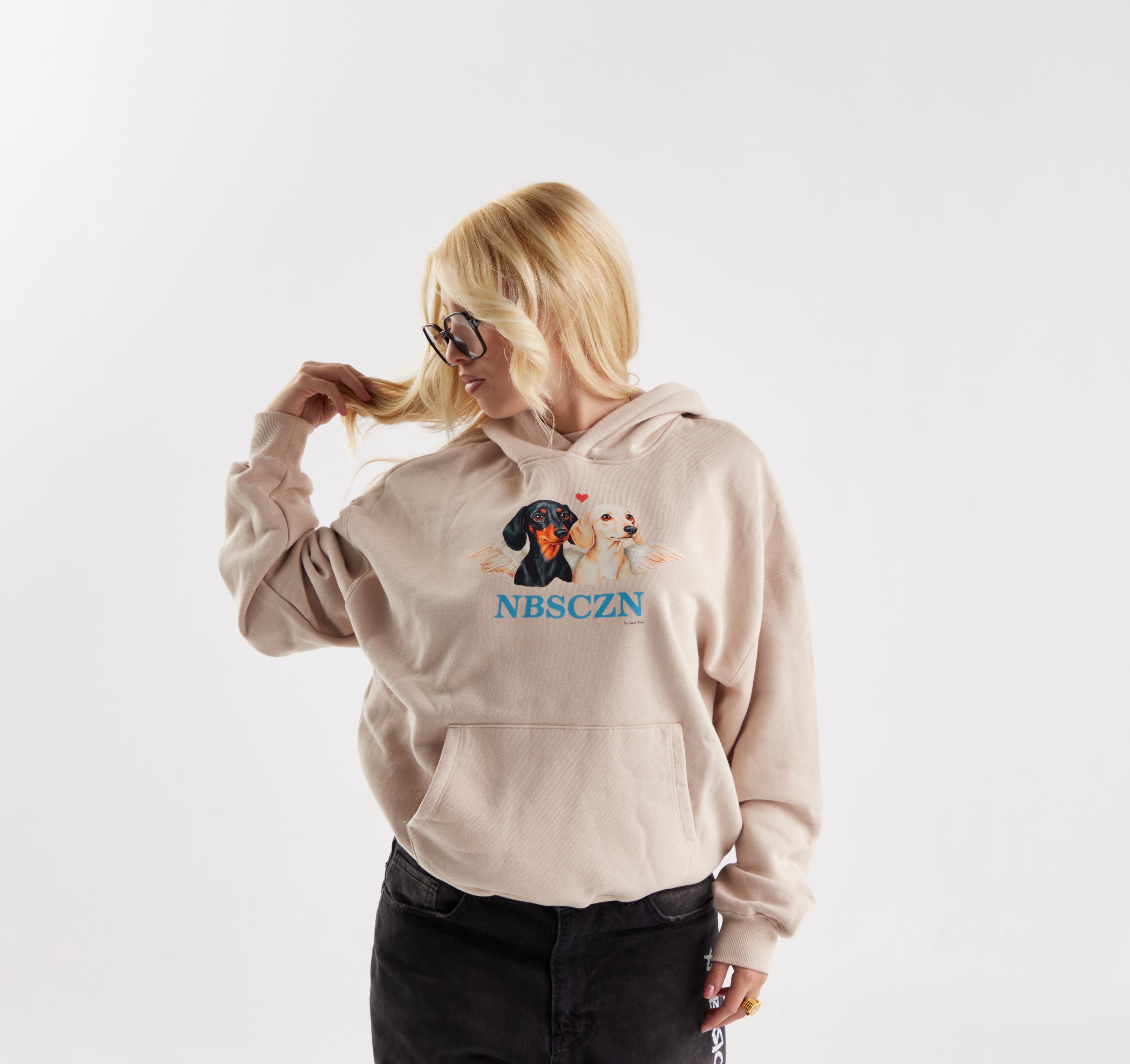 CHERUB DOGS // BEIGE HOODIE