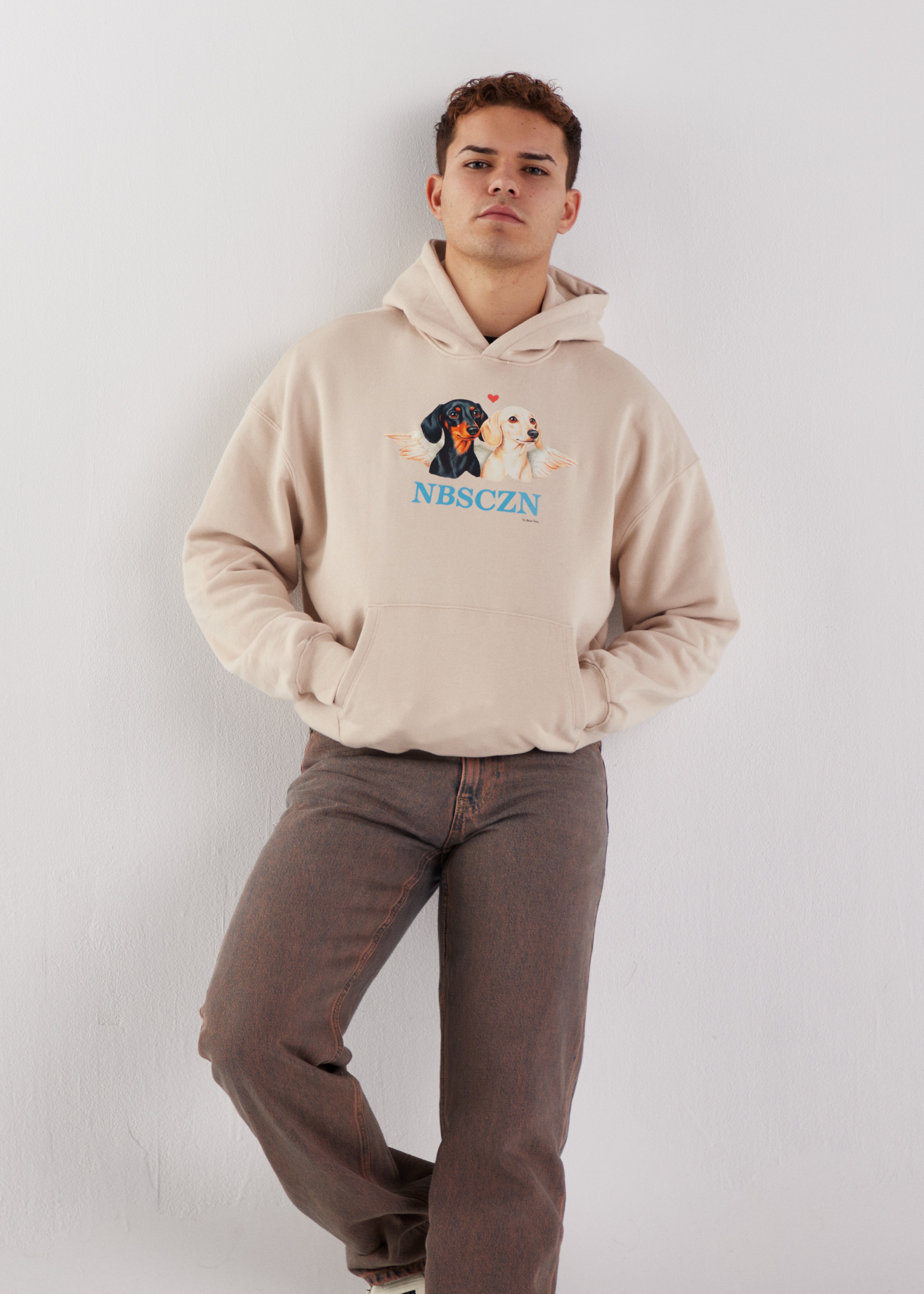 CHERUB DOGS // BEIGE HOODIE
