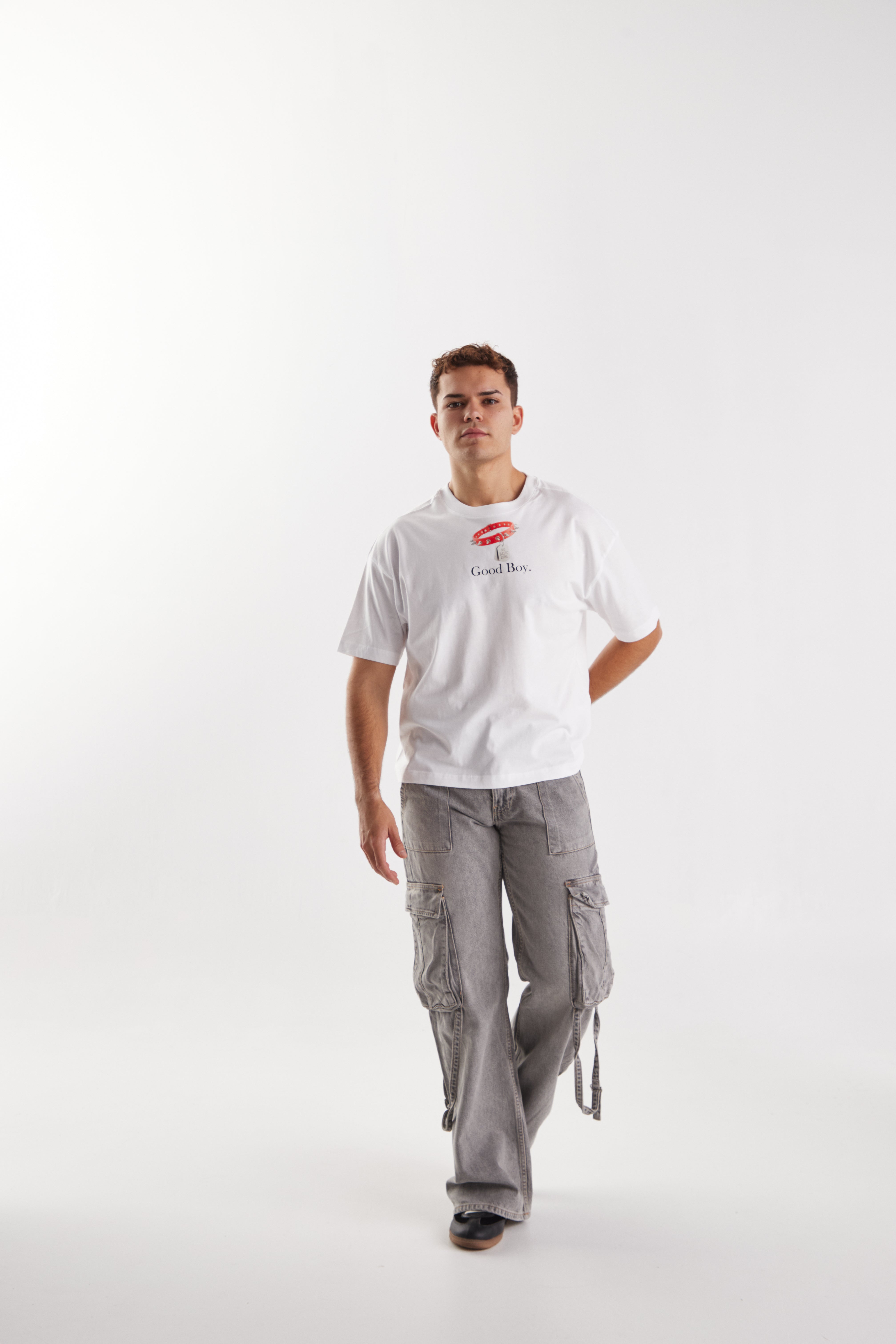 DOG LEASH - GOOD BOY // WHITE T-SHIRT