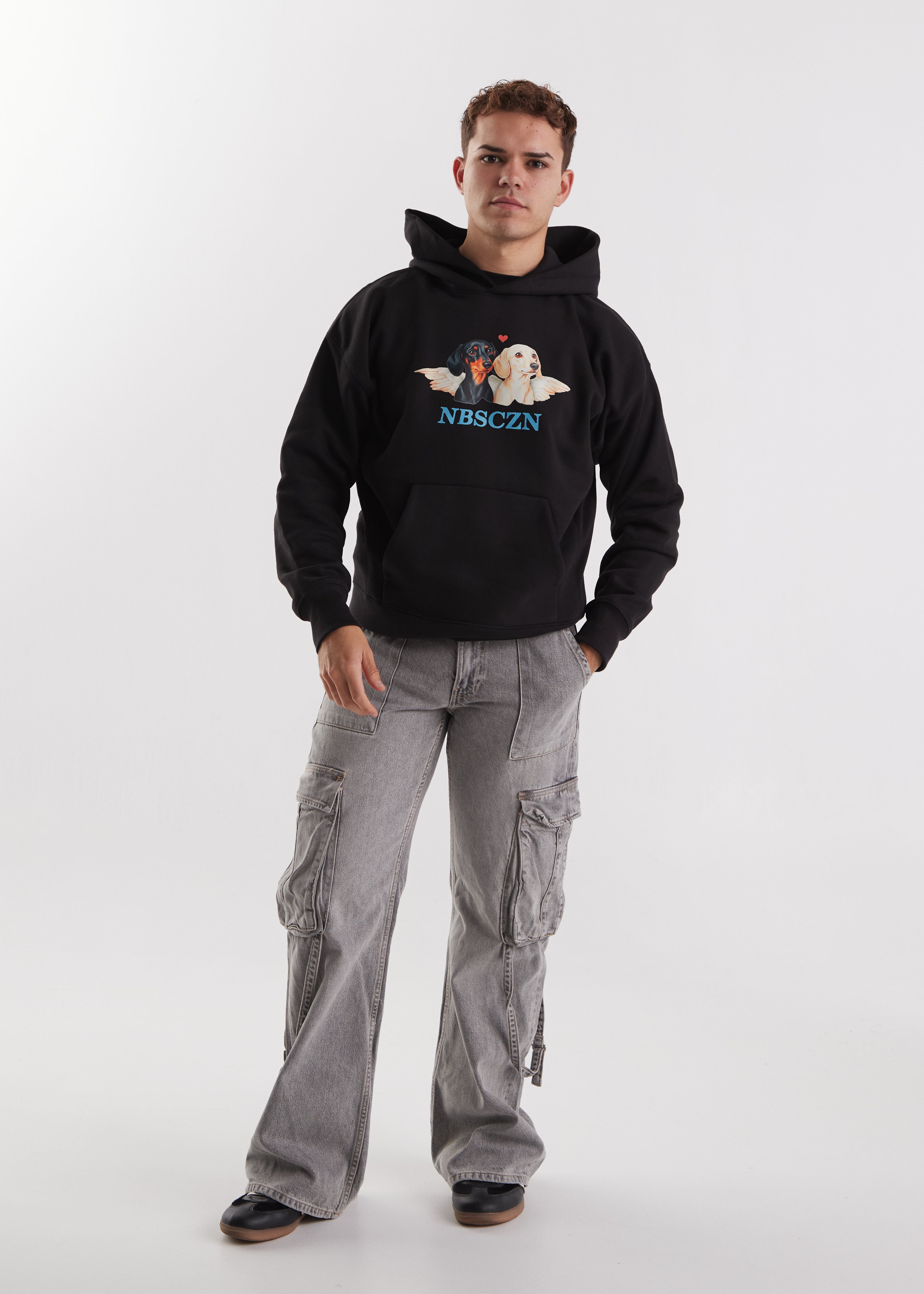 CHERUB DOGS // BLACK HOODIE