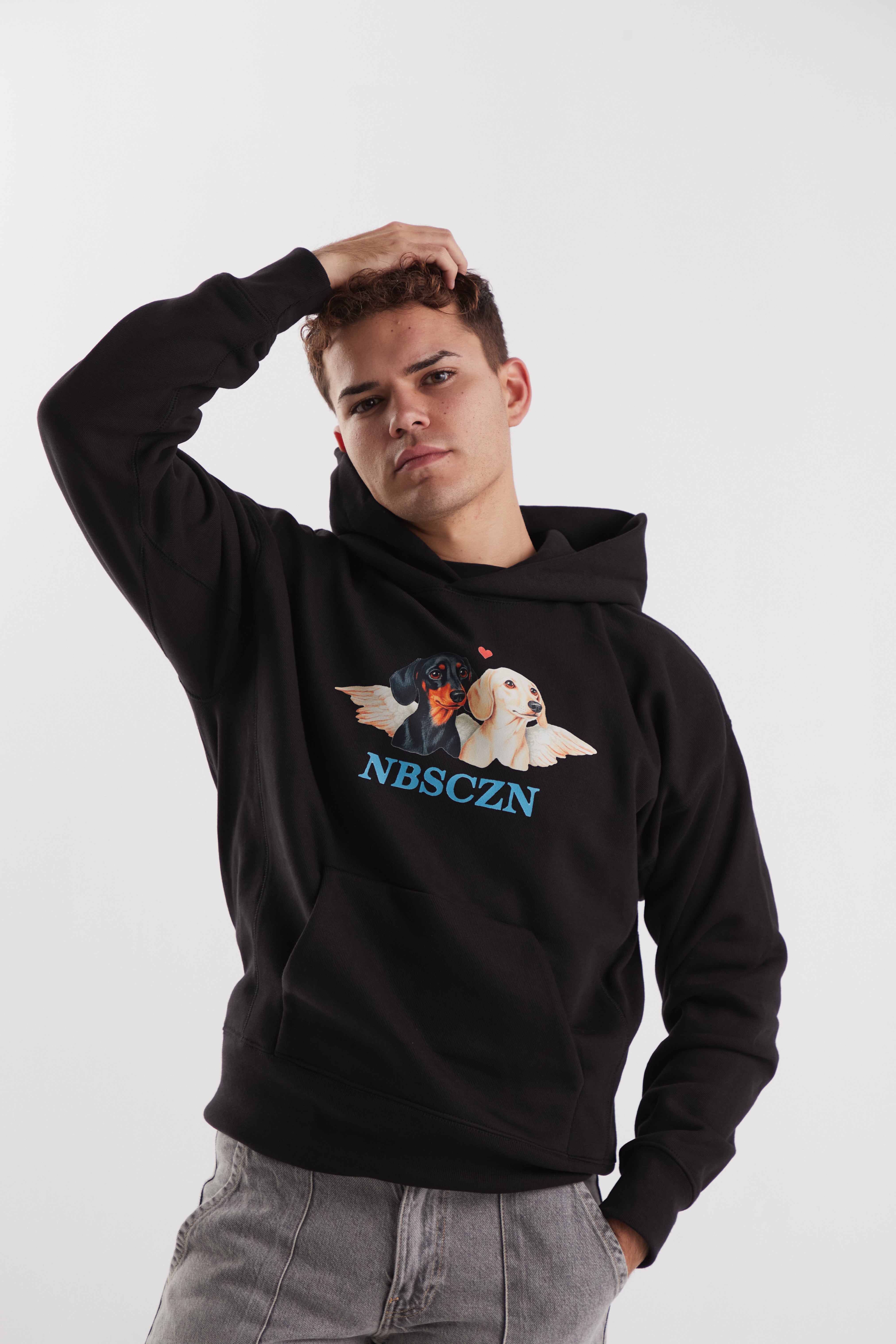 CHERUB DOGS // BLACK HOODIE