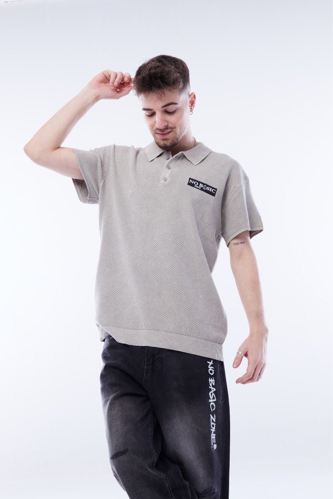 TIMELESS // GREY POLO SHIRT - No Basic Zone