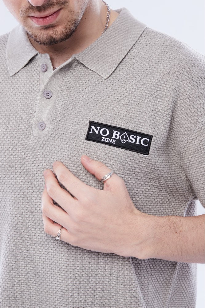 TIMELESS // GREY POLO SHIRT - No Basic Zone