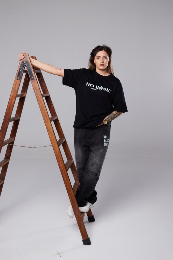 HUSTLER SPIRIT // BLACK MODE T-SHIRT - No Basic Zone