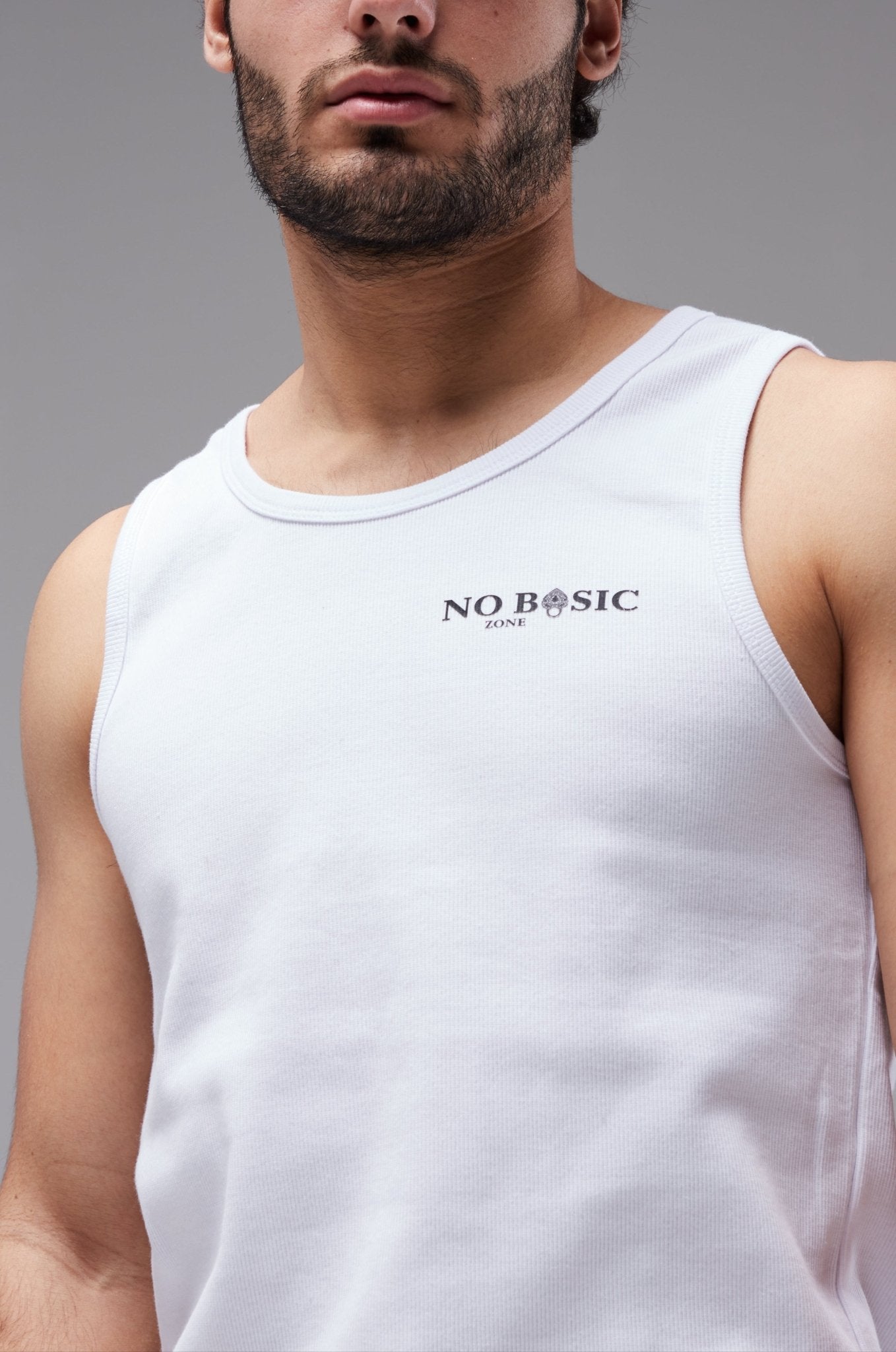 NBZ // WHITE TANK TOP - No Basic Zone
