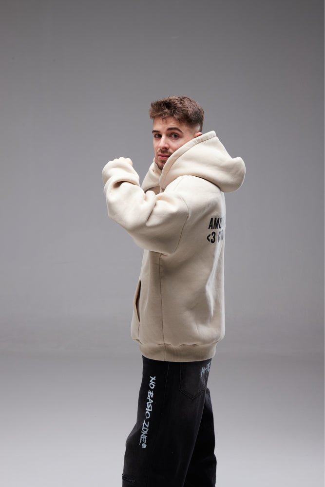 AMBITION MODE // BEIGE HOODIE - No Basic Zone