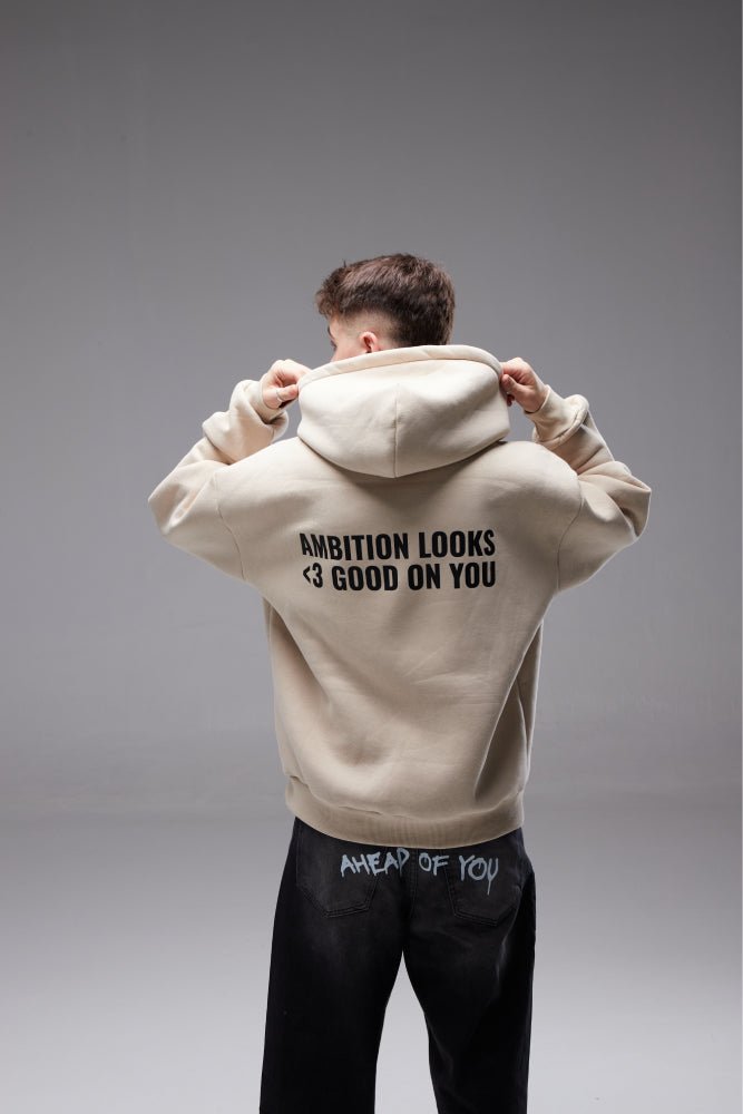 AMBITION MODE // BEIGE HOODIE - No Basic Zone