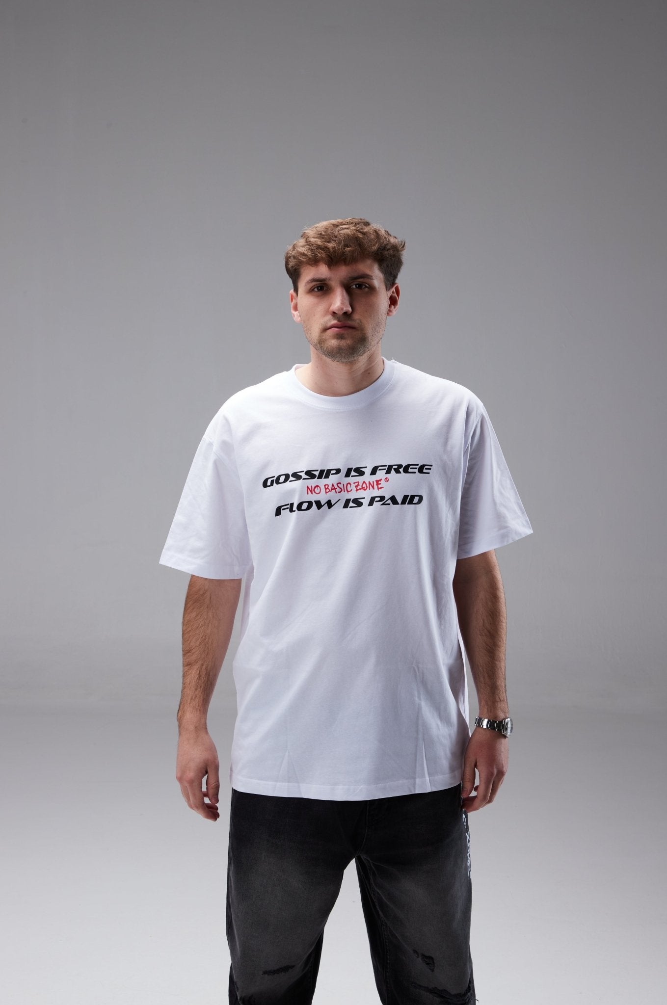 NO FREE GAME // WHITE T-SHIRT - No Basic Zone