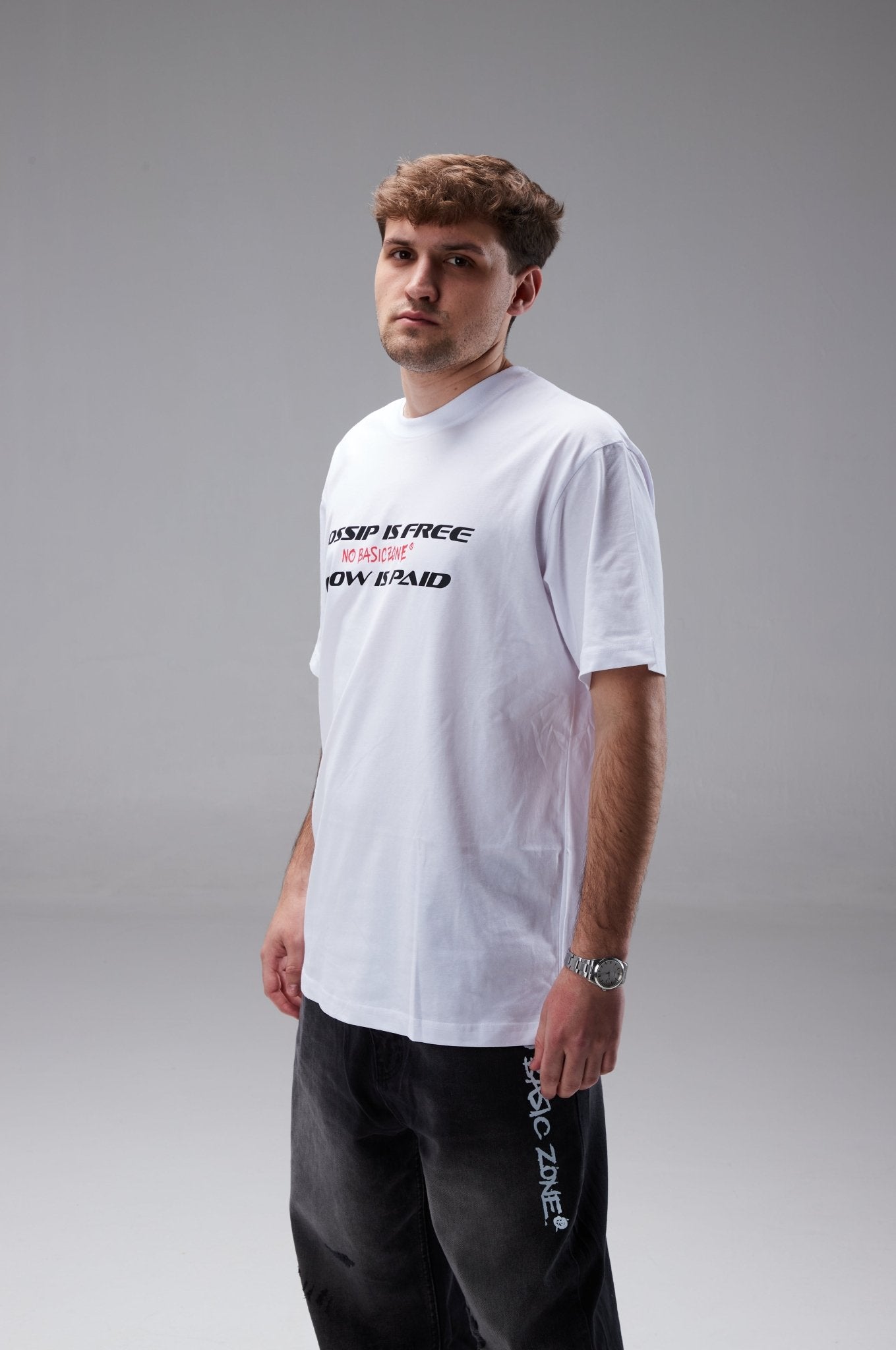 NO FREE GAME // WHITE T-SHIRT - No Basic Zone
