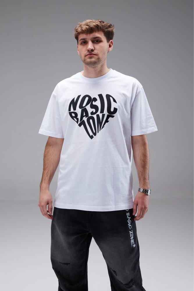HEARTPRINT // WHITE T-SHIRT - No Basic Zone