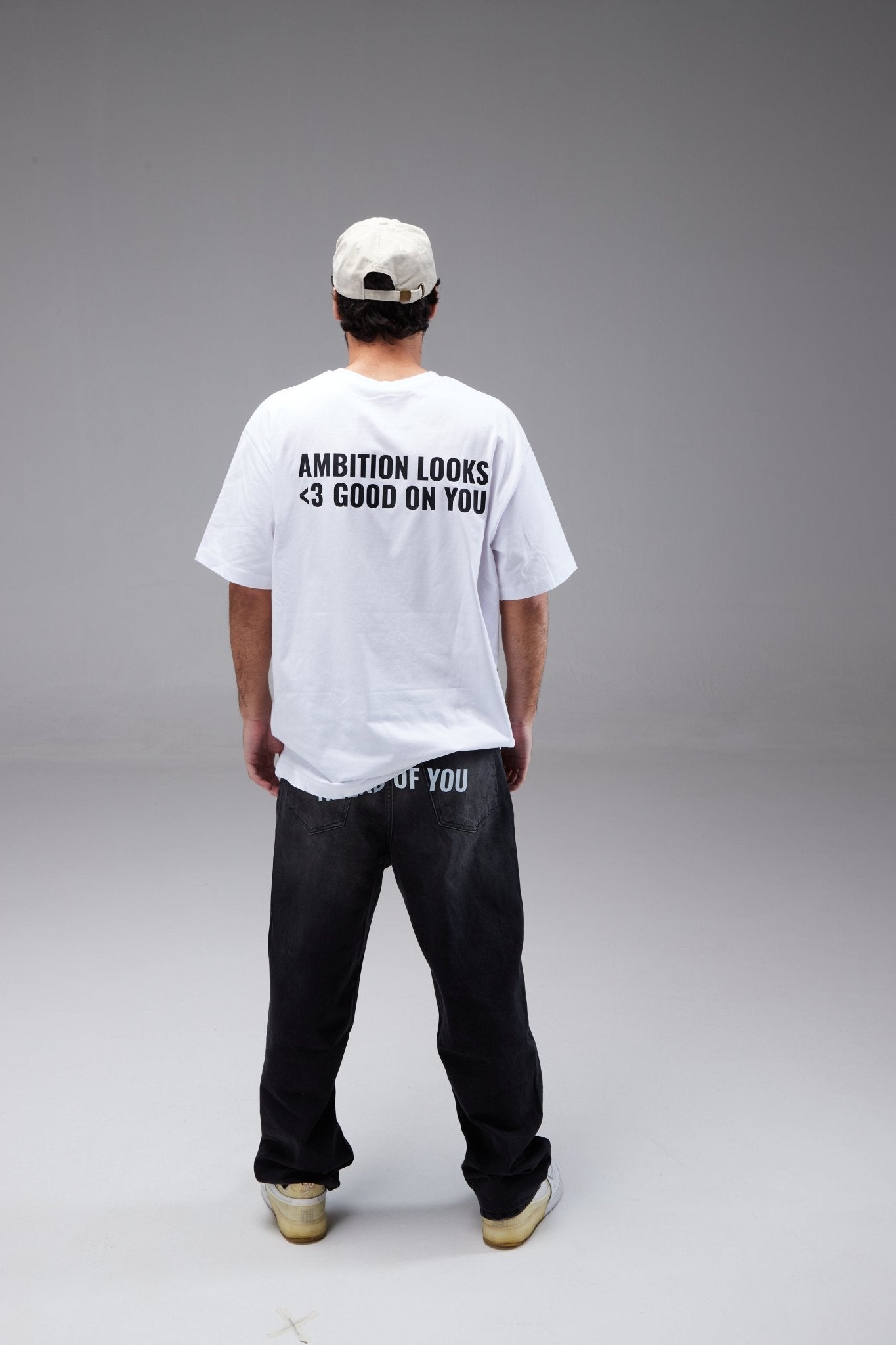 AMBITION MODE // WHITE T-SHIRT - No Basic Zone