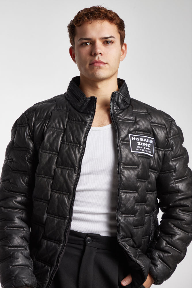 NBZ QUILTED BLACK // LEATHER JACKET