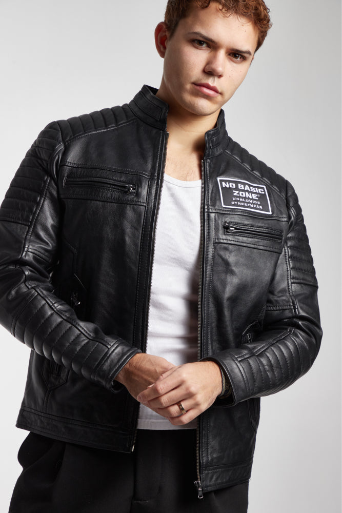 NBZ RIDER BLACK ARMOR // LEATHER JACKET
