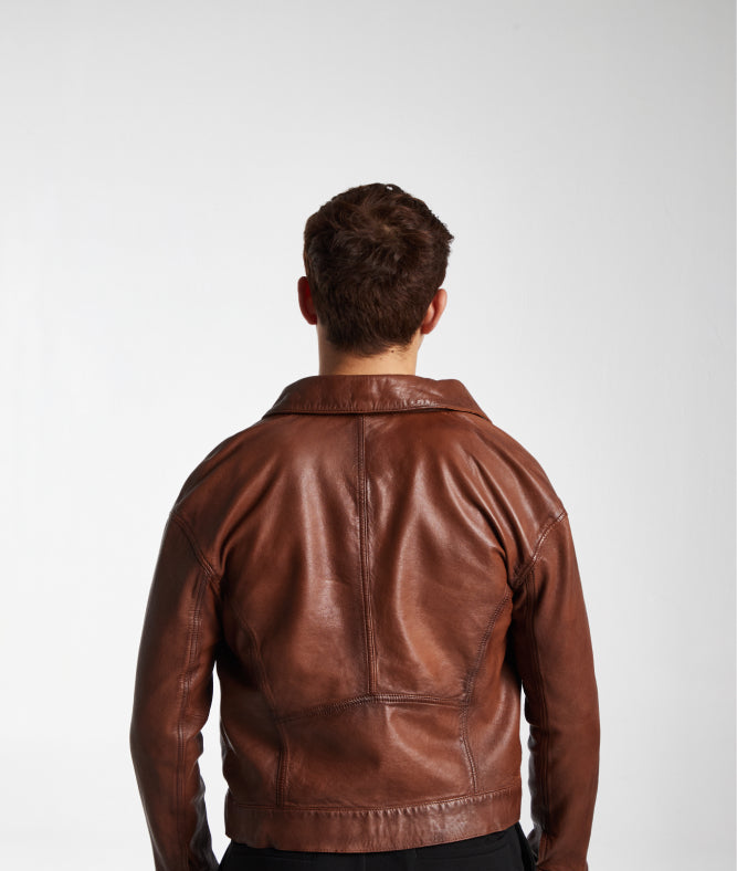 NBZ VINTAGE BROWN // LEATHER JACKET