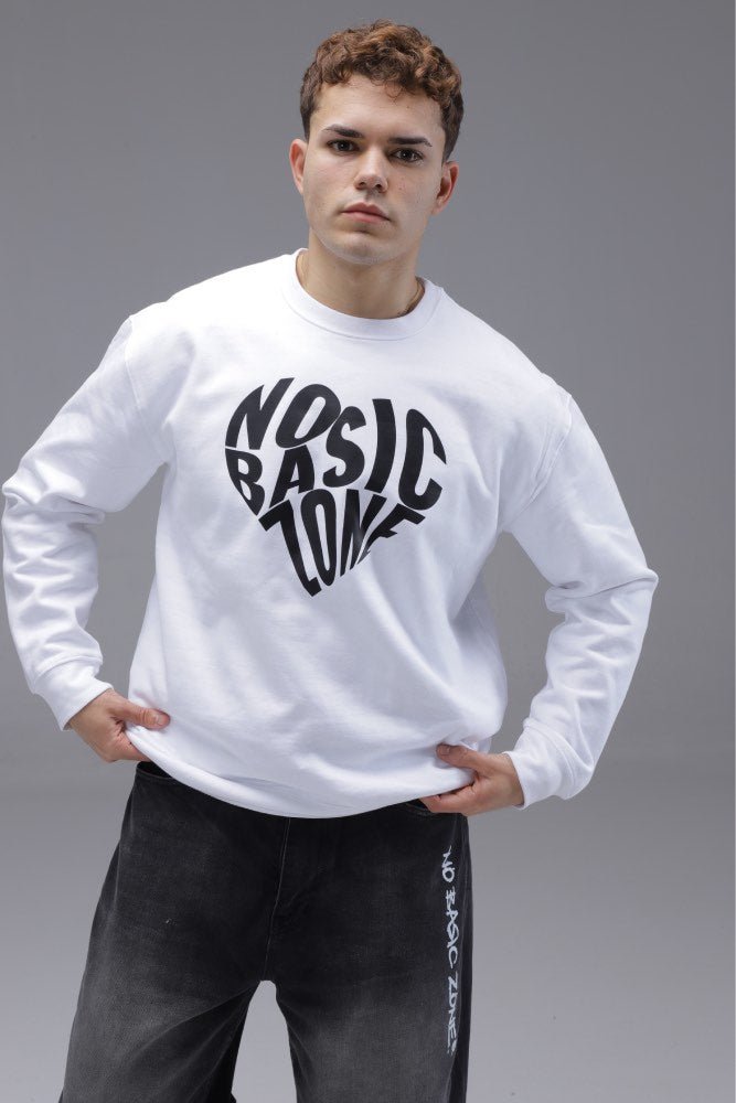 HEARTPRINT // BLACK SWEATSHIRT - No Basic Zone