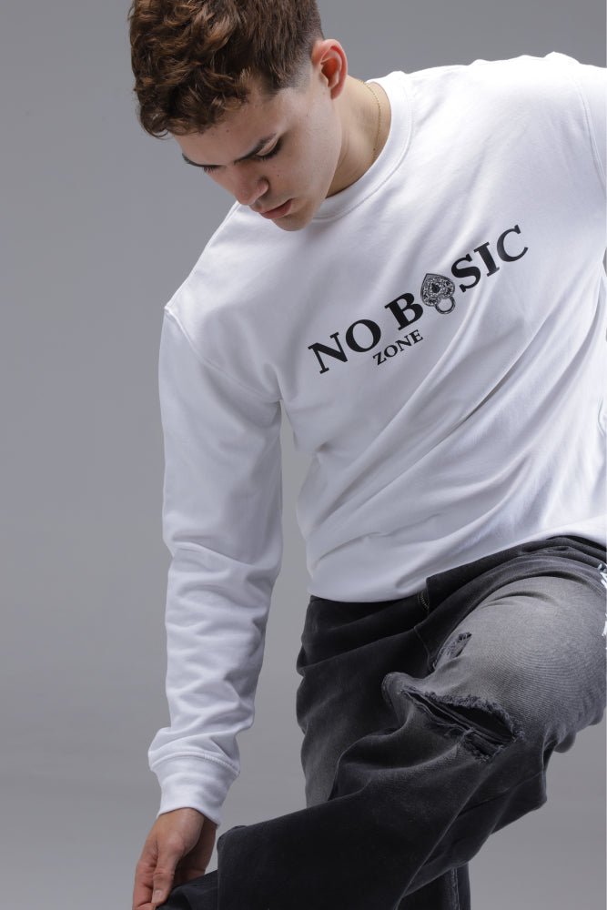 NBZ // WHITE SWEATSHIRT - No Basic Zone