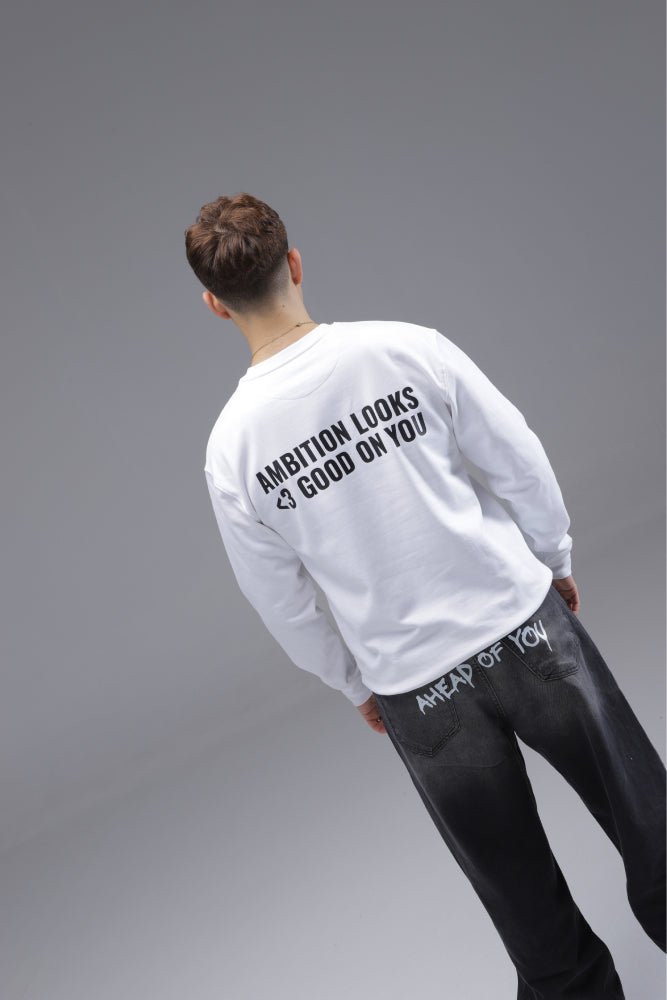 NBZ // WHITE SWEATSHIRT - No Basic Zone
