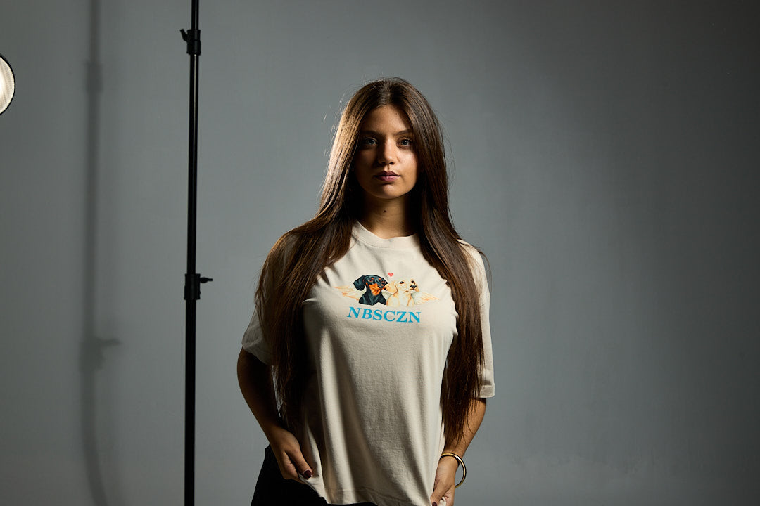 CHERUB DOGS // BEIGE T-SHIRT