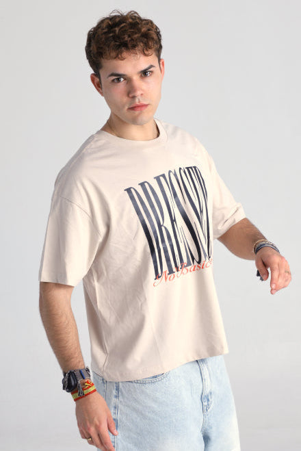 DRESSED // BEIGE T-SHIRT - No Basic Zone