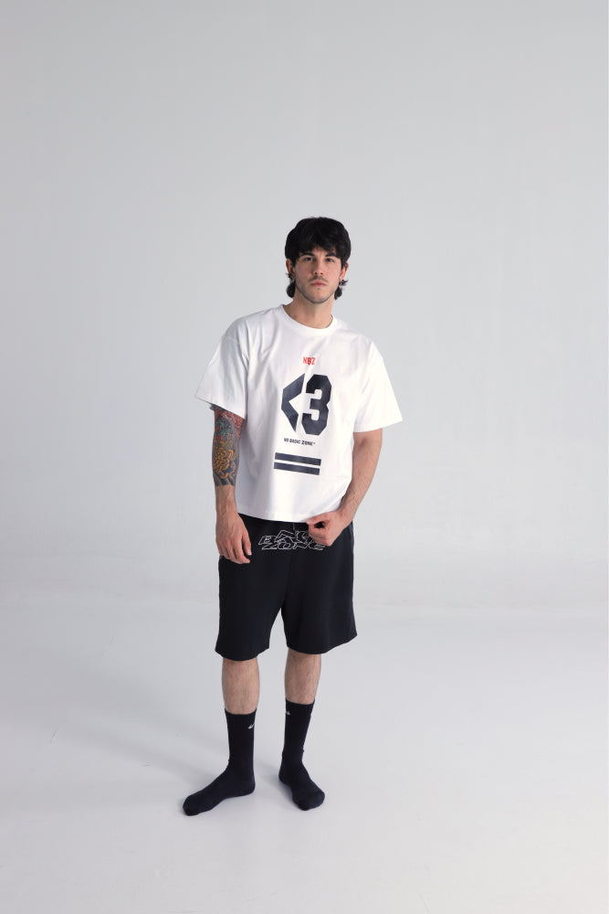<3 // WHITE T-SHIRT - No Basic Zone