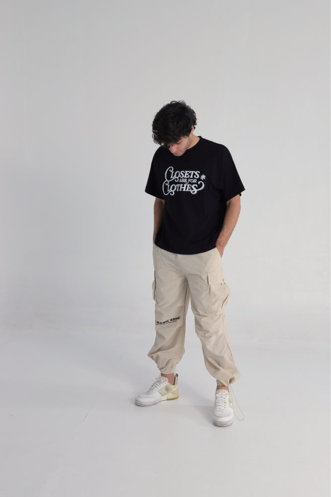 WAVE // BEIGE PARACHUTE PANTS - No Basic Zone