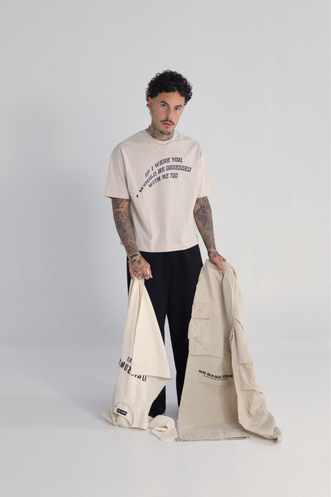 EGO TRIP // BEIGE T-SHIRT - No Basic Zone