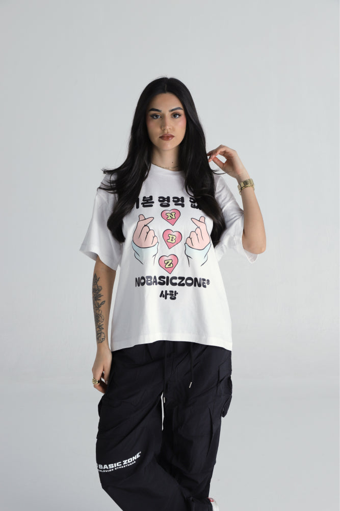 BUBBLELOVE // WHITE T-SHIRT - No Basic Zone