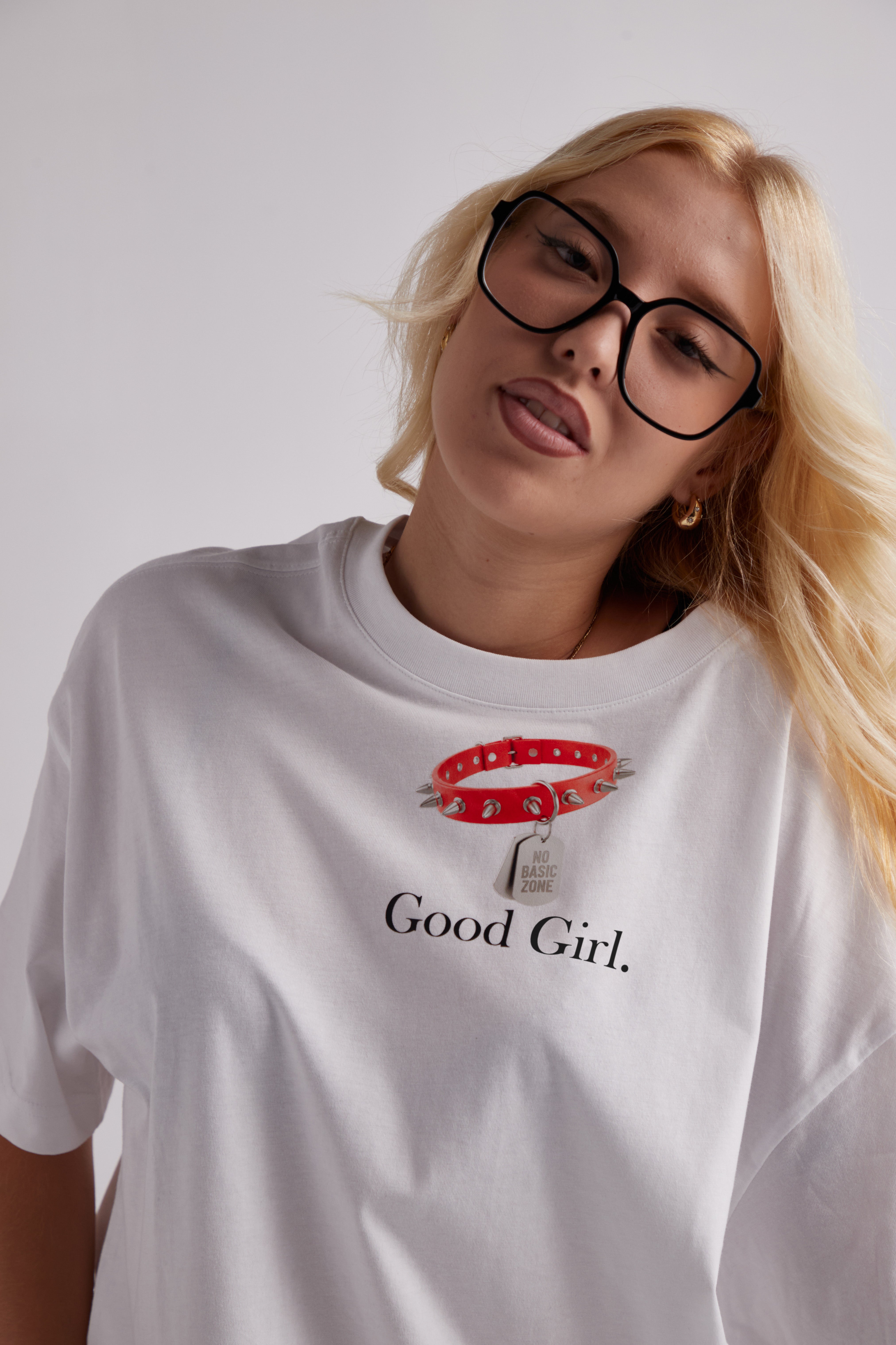 DOG LEASH - GOOD GIRL // WHITE T-SHIRT