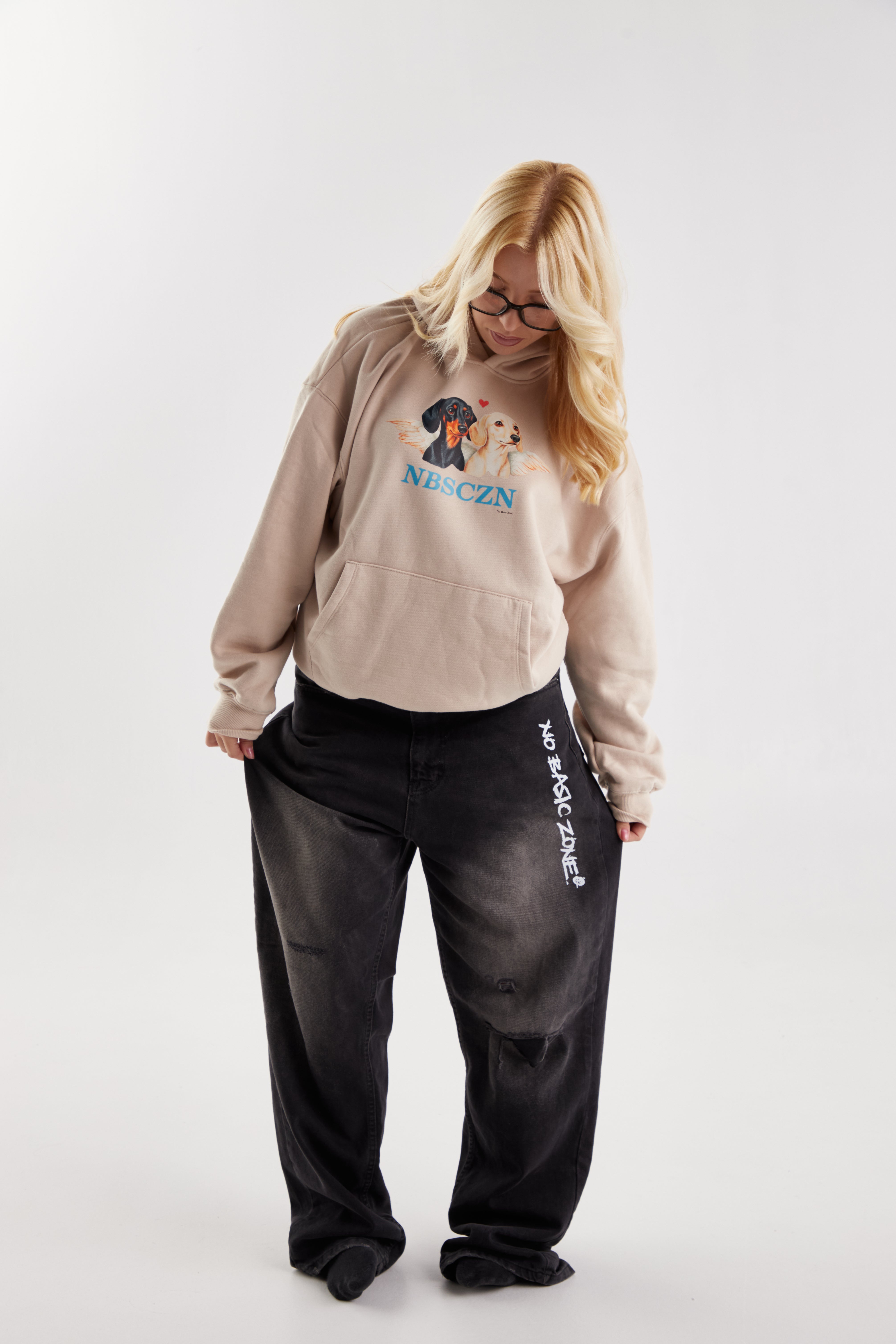 CHERUB DOGS // BEIGE HOODIE