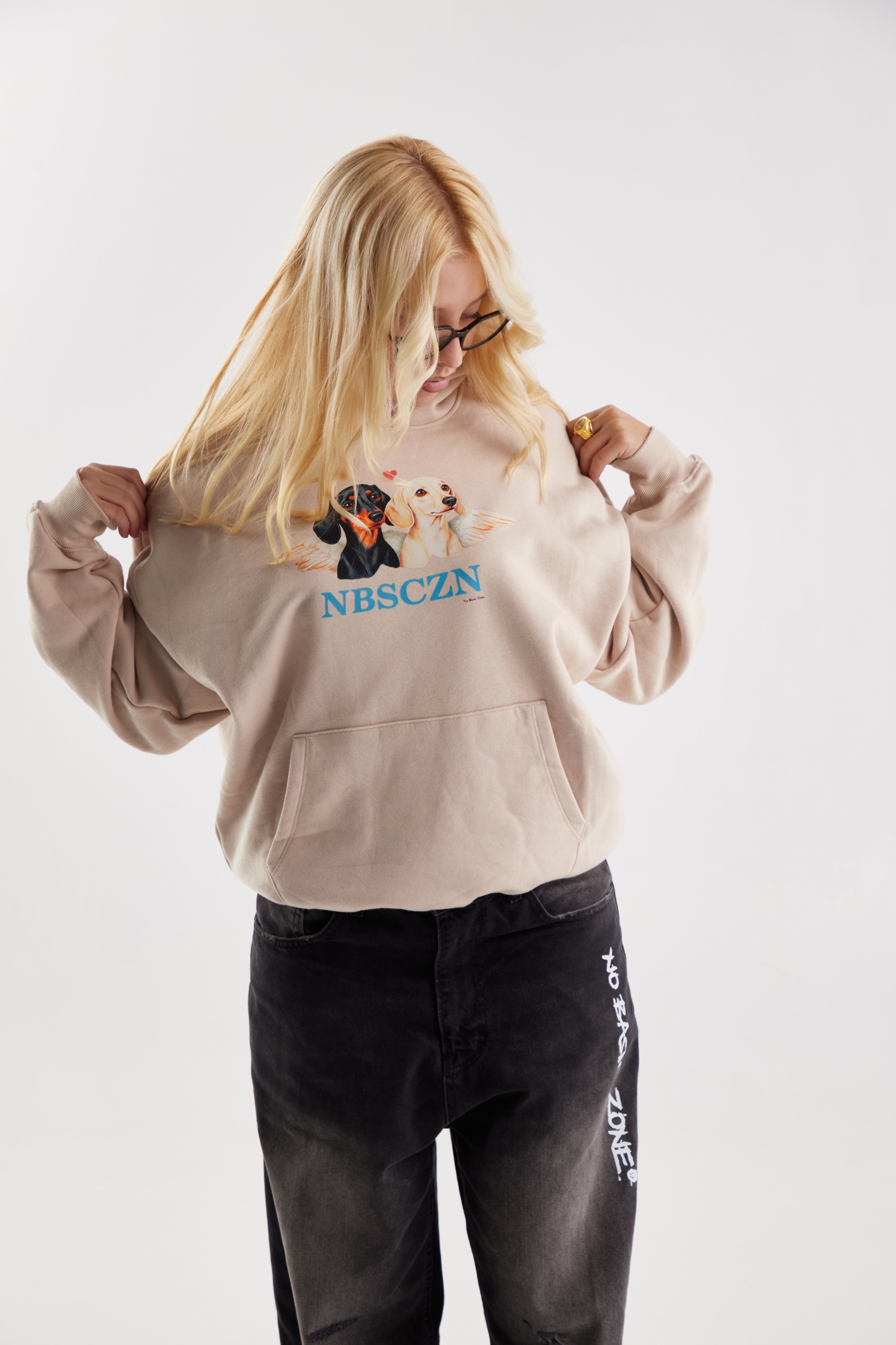 CHERUB DOGS // BEIGE HOODIE