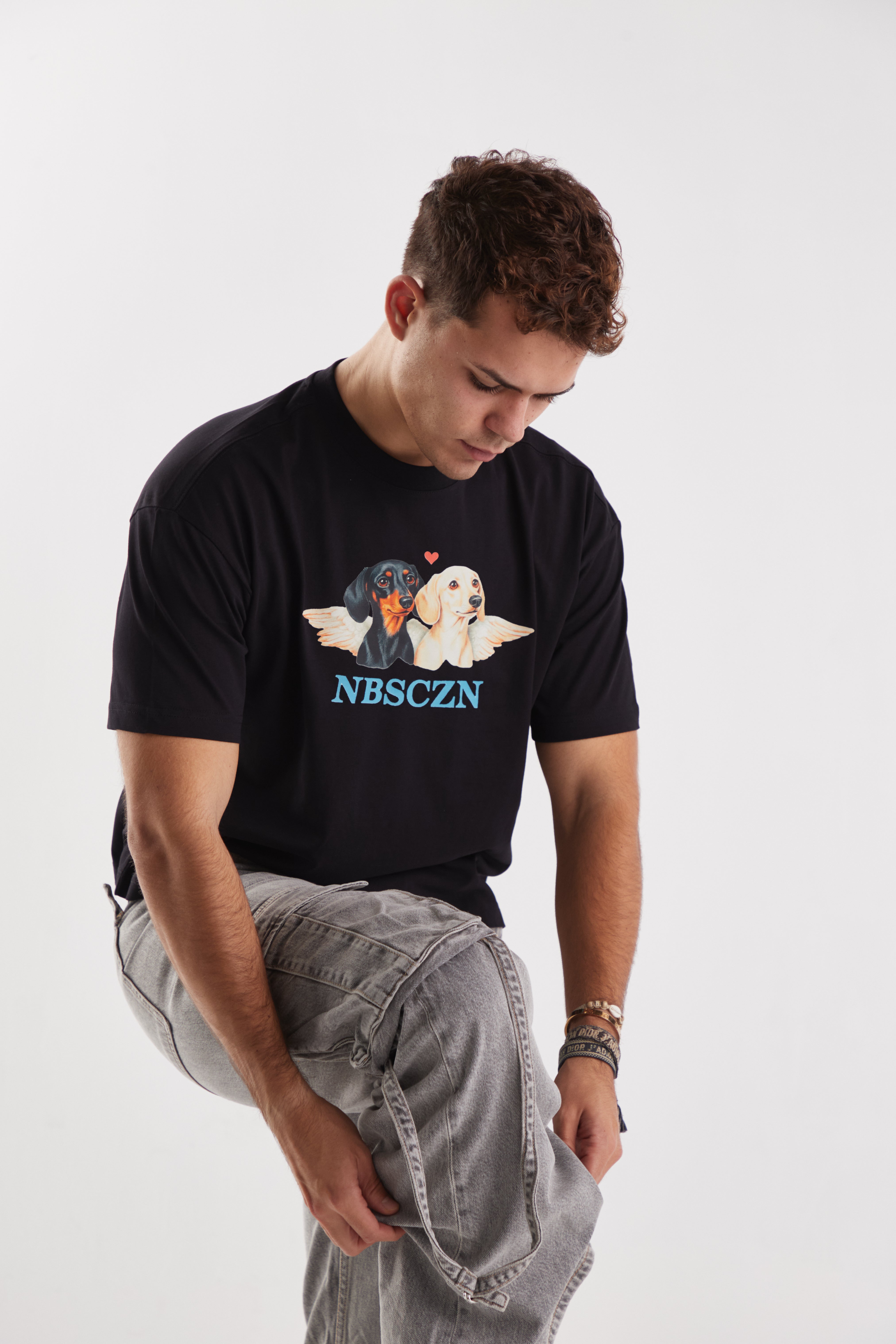 CHERUB DOGS // BLACK T-SHIRT