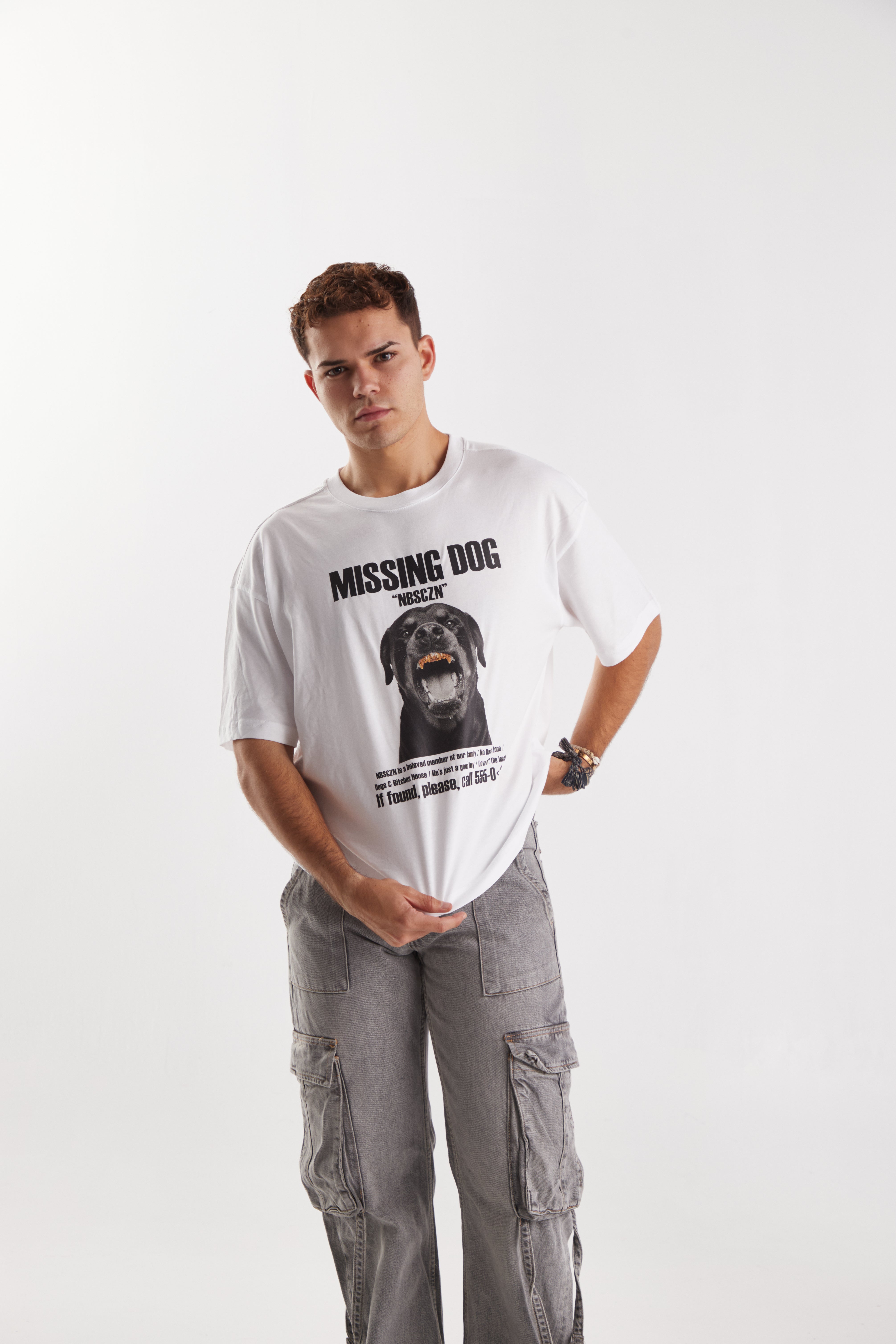 MISSING DOG // WHITE T-SHIRT