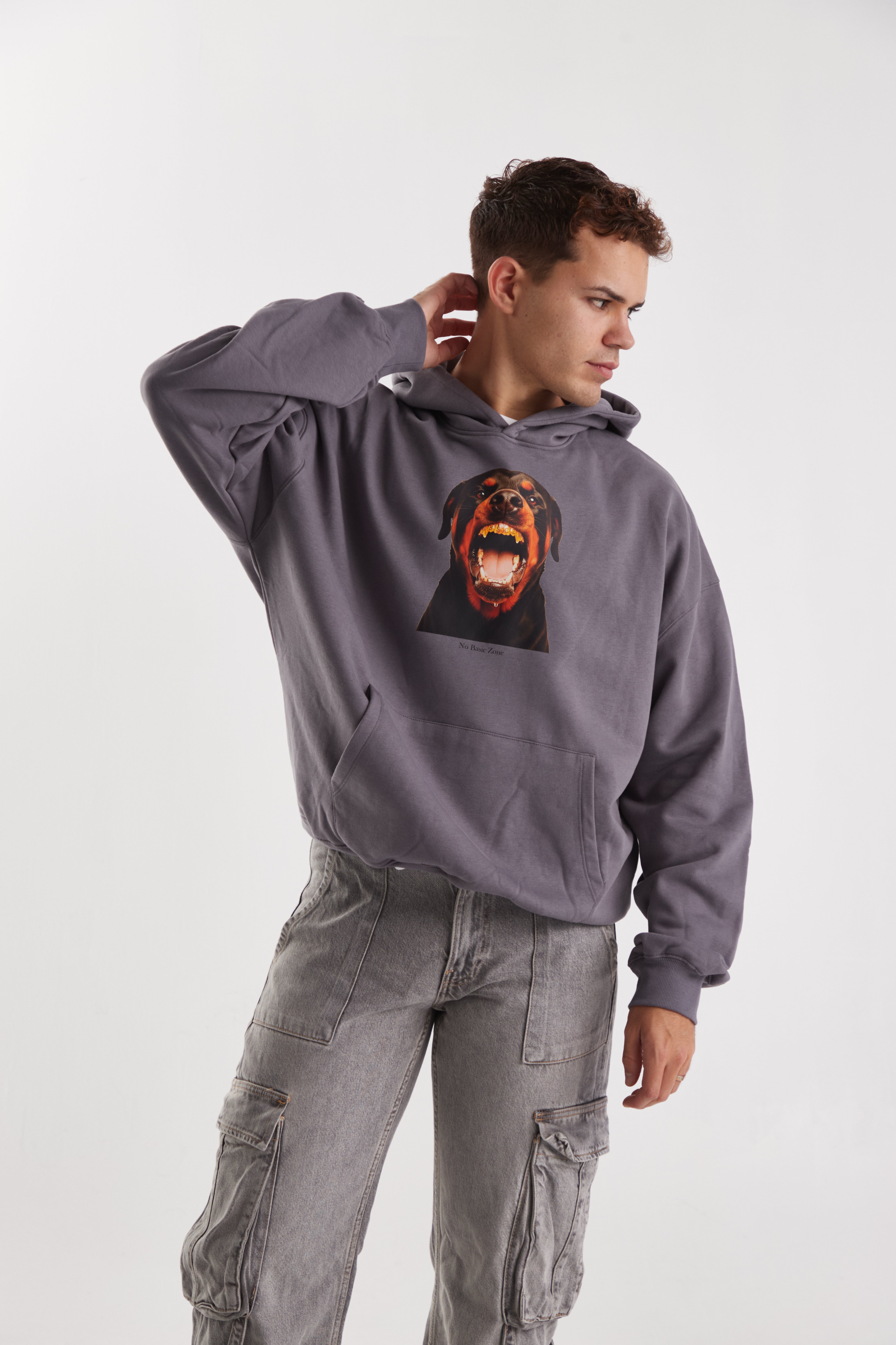 ROW DOG // GREY HOODIE