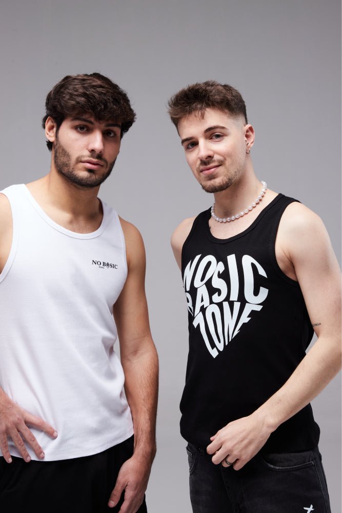 HEARTPRINT // BLACK TANK TOP - No Basic Zone