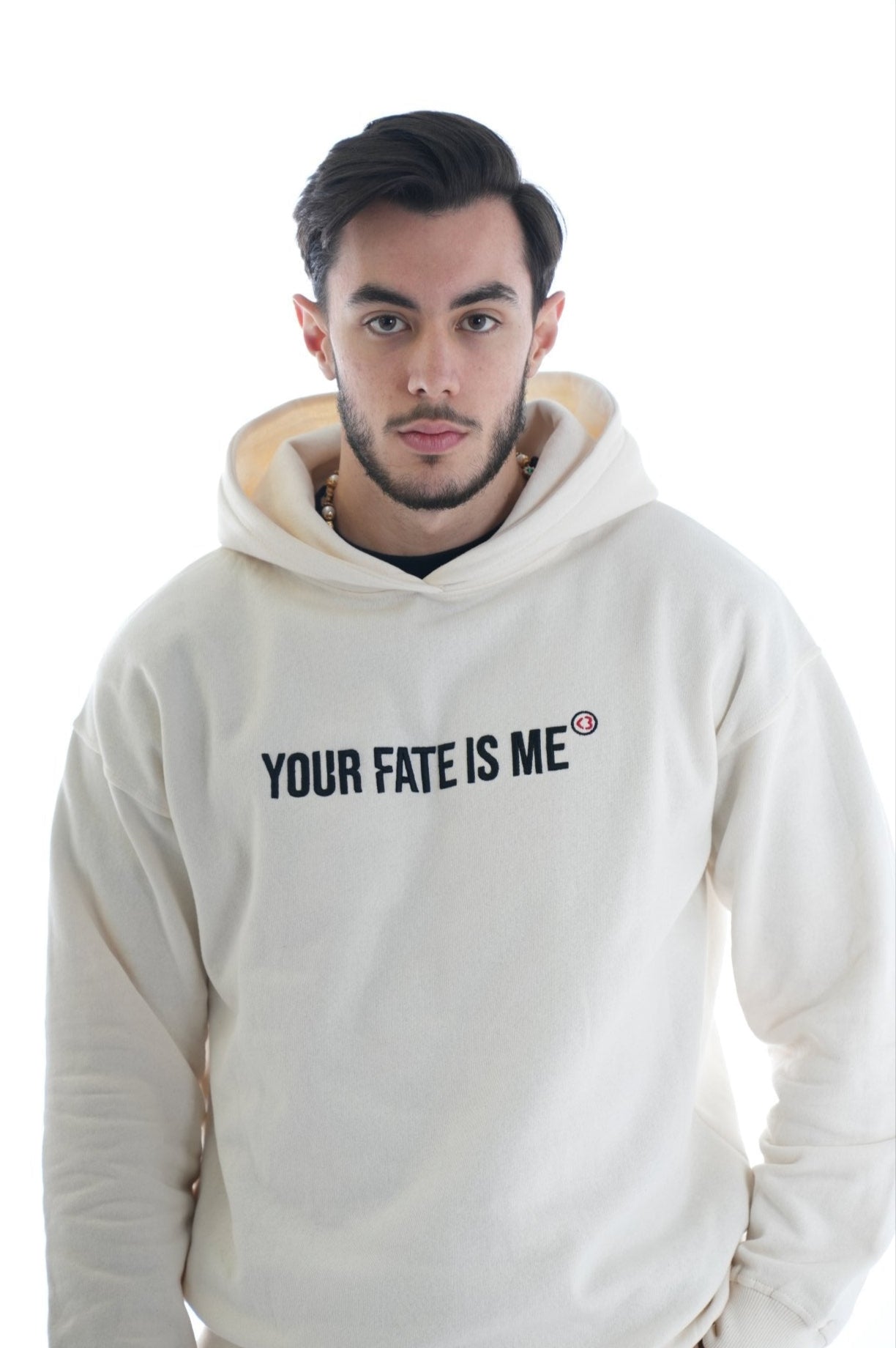 YOUR FATE IS ME <3 HOODIE VANILLA WHITE