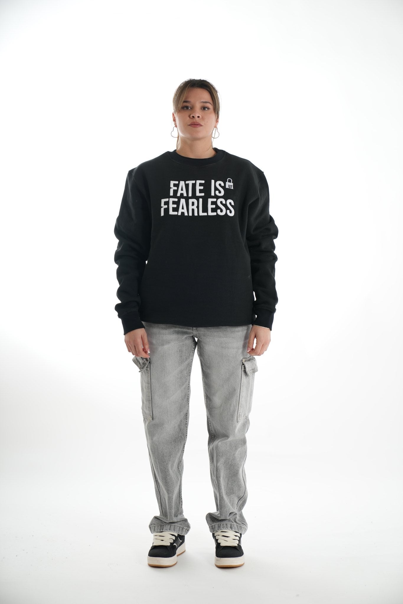 FATE IS FEARLESS SWEATSHIRT BLACK